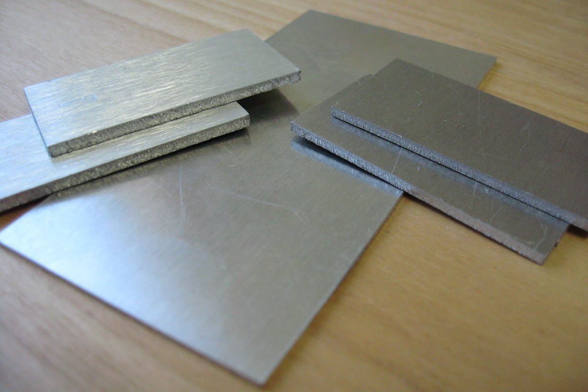 Aluminum nameplate cut by Kern laser