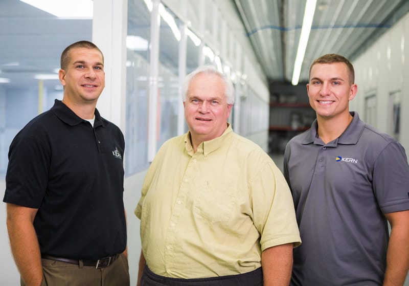 Kern Laser Systems Leadership Team - Derek Kern, Gerald Kern, and Aaron Kern
