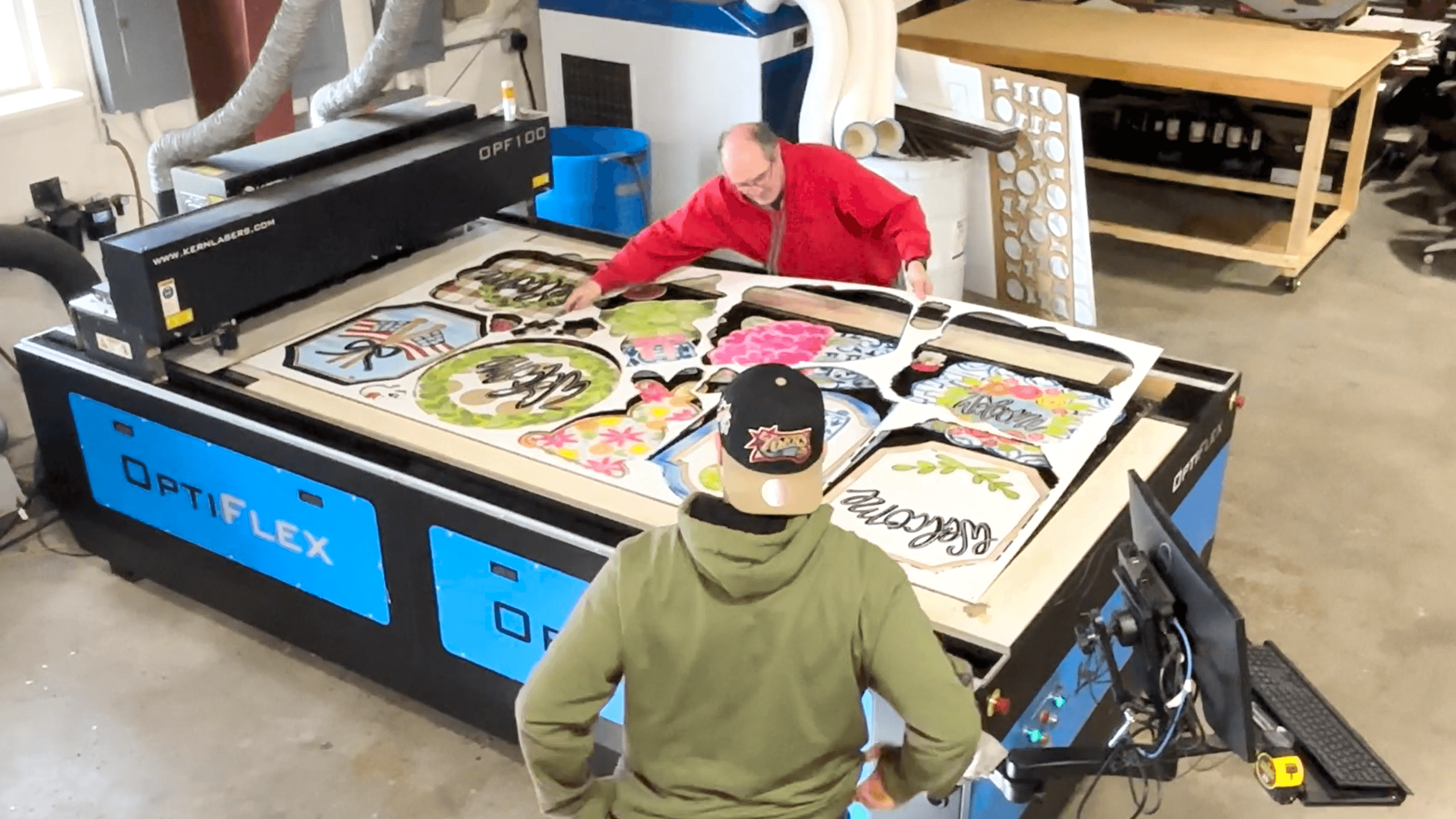 Diverse Woodworking industrial facility operating Kern large format laser