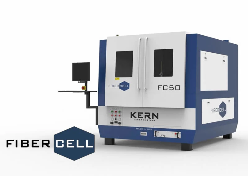 FiberCELL Enclosed Sheet Metal Fiber Laser Cutting System engineered by Kern Laser Systems