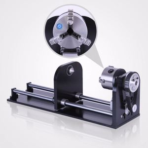 Automatic CNC Router Accessory F Style A-Axis Rotary Axis with 80mm 3-Jaw 230mm Track High Precision