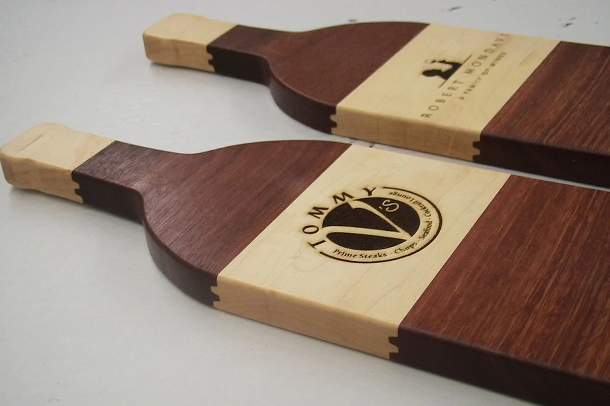 Laser cut timber component with clean edge