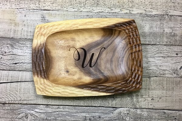 Laser engraved customized hardwood cutting board